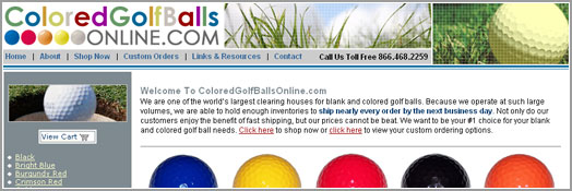 ColoredGolfBallsOnline.com - Mesa, Arizona