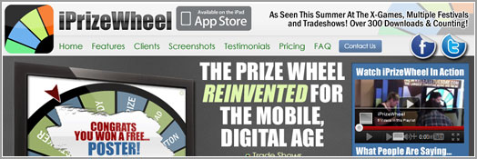 iPrizeWheel, Virtual Prize Wheel, App, iPad